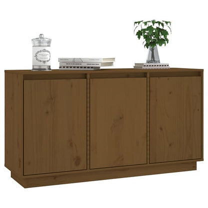 Griet Pine Wood Sideboard With 3 Doors In Honey Brown