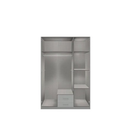 Darwin Grey 3 Door 2 Drawer Wardrobe | Contemporary Storage Solution