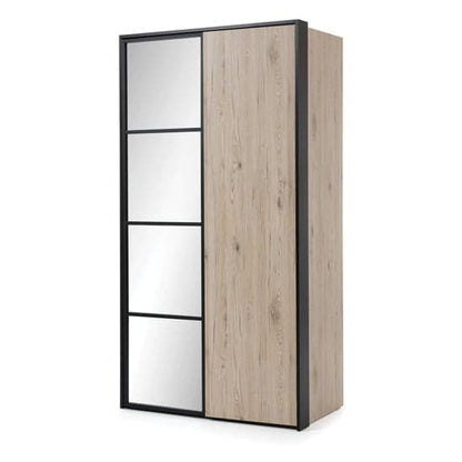 Bordeaux Oak Sliding Door Wardrobe with Shelves | 2 Doors | 109cm