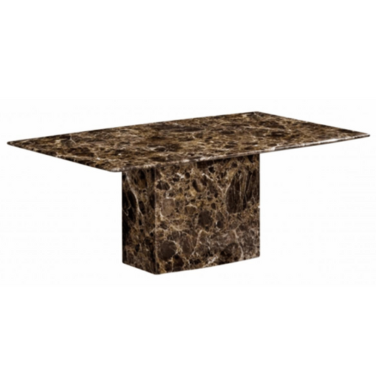 Kolachi Kiev Marble Coffee Table - Natural Stone with Elegant Lacquer Finish, 130cm Wide