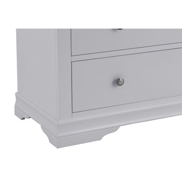 Tromso Solid Pine Wood 2 Over 3 Chest of 5 Drawers - Grey