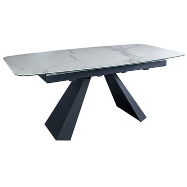 Haloke Extending Ceramic Dining Table With Black Legs