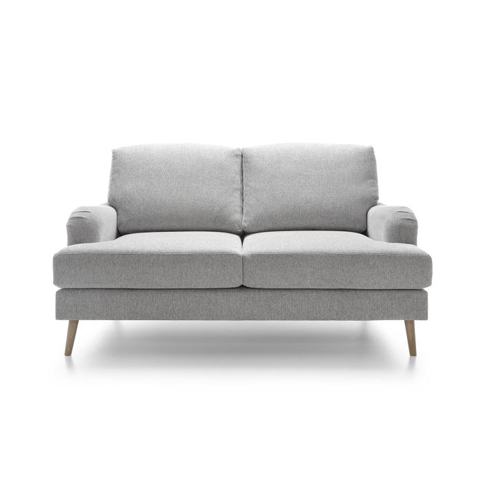 Ponting Chenille 2 Seater Sofa - Light Grey Fabric