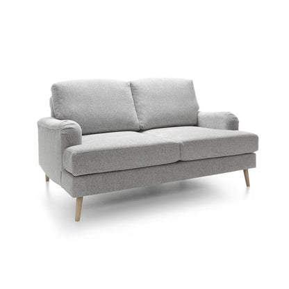 Ponting Chenille 2 Seater Sofa - Light Grey Fabric