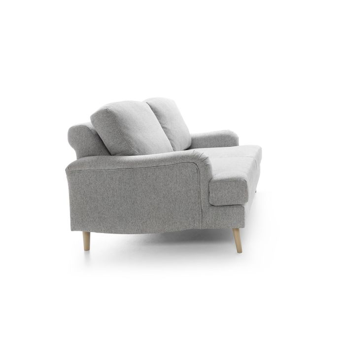 Ponting Chenille 2 Seater Sofa - Light Grey Fabric