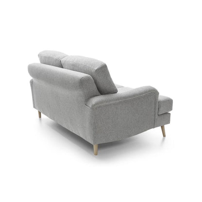 Ponting Chenille 2 Seater Sofa - Light Grey Fabric