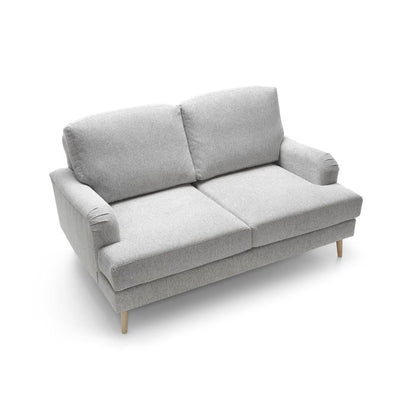 Ponting Chenille 2 Seater Sofa - Light Grey Fabric