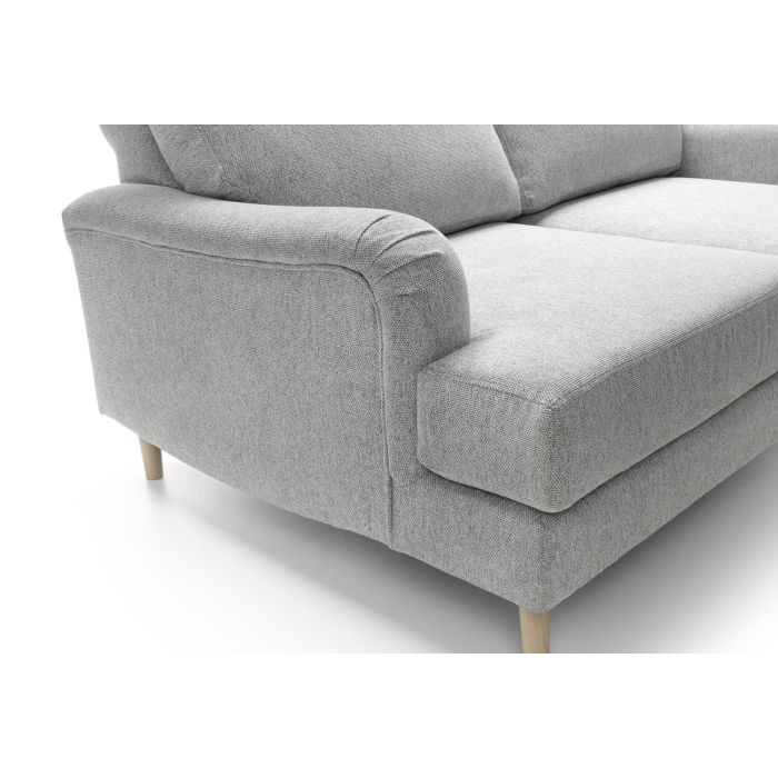 Ponting Chenille 2 Seater Sofa - Light Grey Fabric