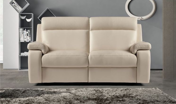 Harry Cream Leather 3 + 2 Sofa Set - Available in Various Colors and Leathers, 10-Year Frame & Pocket Sprung Warranty