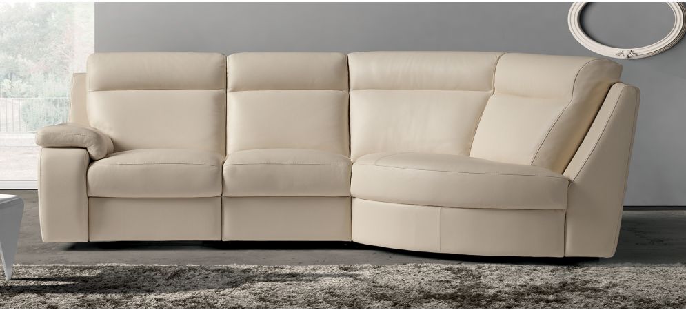 Harry Cream Semi-Aniline Leather Corner Sofa - Customizable Colors & Leathers, 10-Year Frame, 10-Year Pocket Sprung, 5-Year Foam Warranty