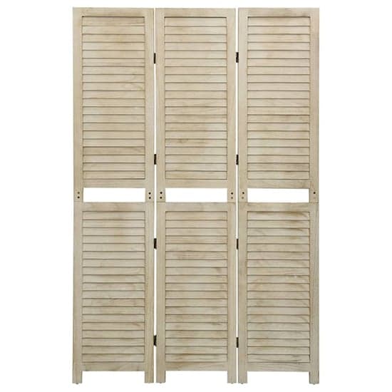 FURCO Paulownia Wood 3-Panel Room Divider 105cm x 165cm - Lightweight, Foldable Privacy Screen with Air Circulation