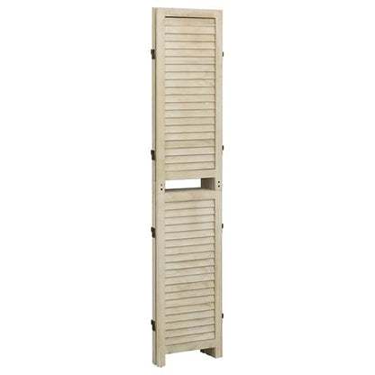 FURCO Paulownia Wood 3-Panel Room Divider 105cm x 165cm - Lightweight, Foldable Privacy Screen with Air Circulation