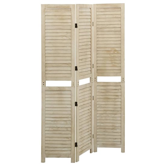 FURCO Paulownia Wood 3-Panel Room Divider 105cm x 165cm - Lightweight, Foldable Privacy Screen with Air Circulation