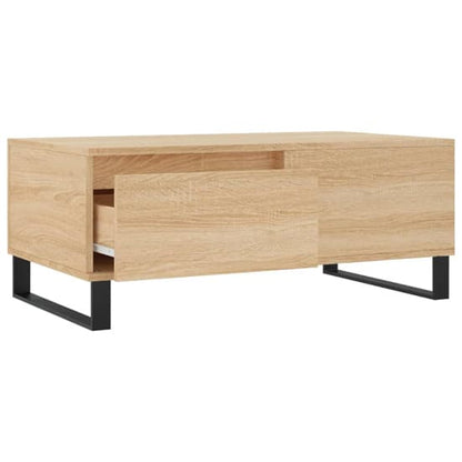 Sonoma Oak Coffee Table with Drawer - Modern Wooden Design for Living Room