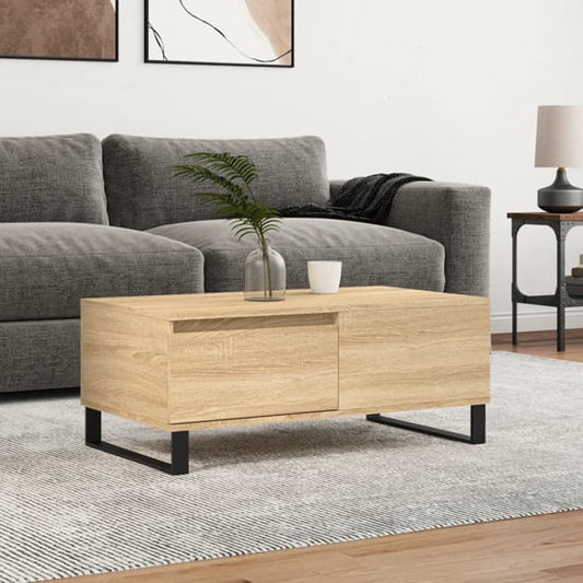 Sonoma Oak Coffee Table with Drawer for Living Room - Henry by Furco