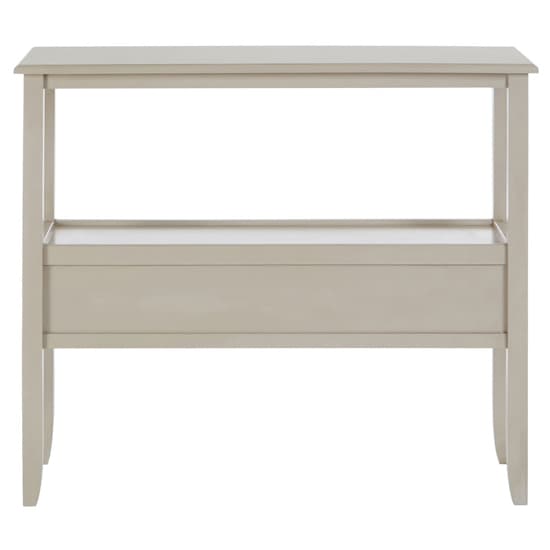 FURCO Heritox Grey Wooden Console Table with 2 Drawers for Hallway and Living Room