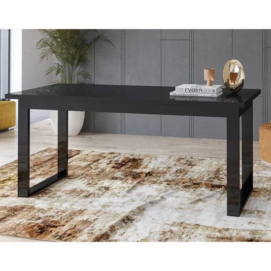 Herrin Extending Glass Top Dining Table In Black