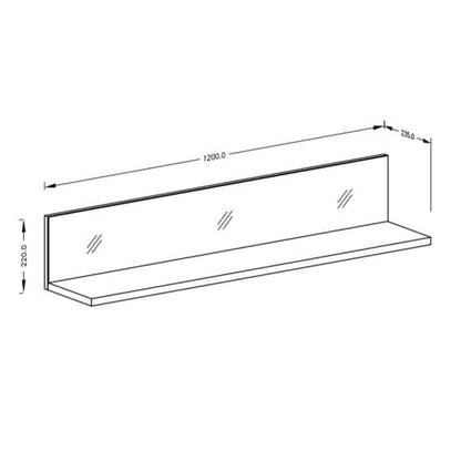 Modern White Glass Wall Shelf by Herrin - Stylish and Functional Home Decor Solution