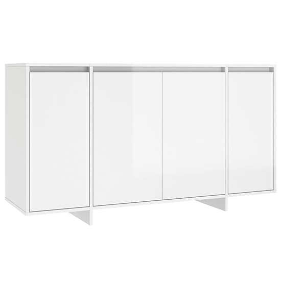 Hestia High Gloss Sideboard With 4 Doors In White