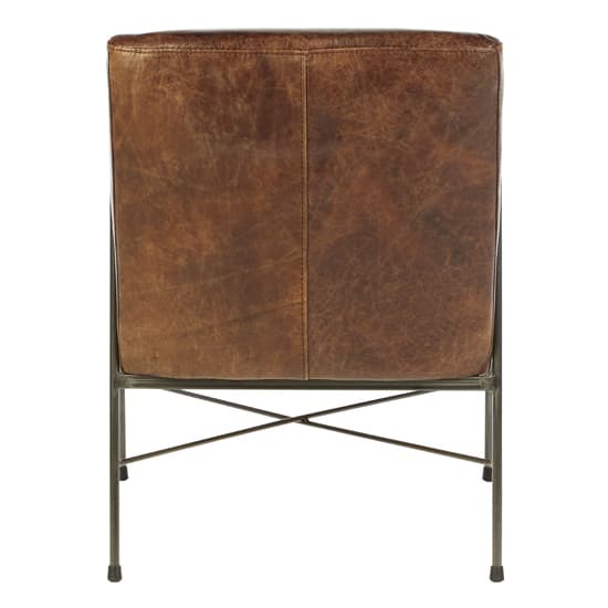 Hoxman Faux Leather Dining Chair In Brown