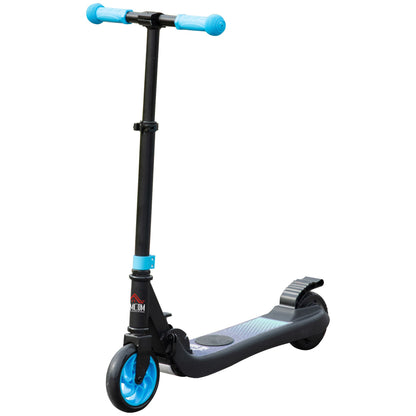 HOMCOM olding Electric Scooter with Brake, for Ages 6+ Years, 8km/h Maximum Speed, Blue