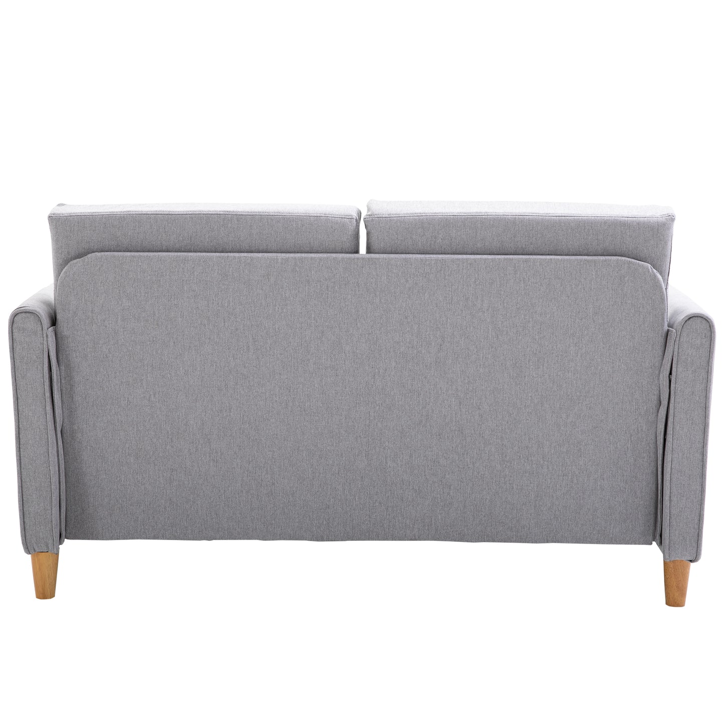 HOMCOM 2 Seater Linen-Look Sofa - Grey Fabric