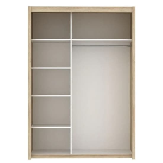 Sonoma Oak Sliding Door Mirrored Wardrobe with Ample Storage