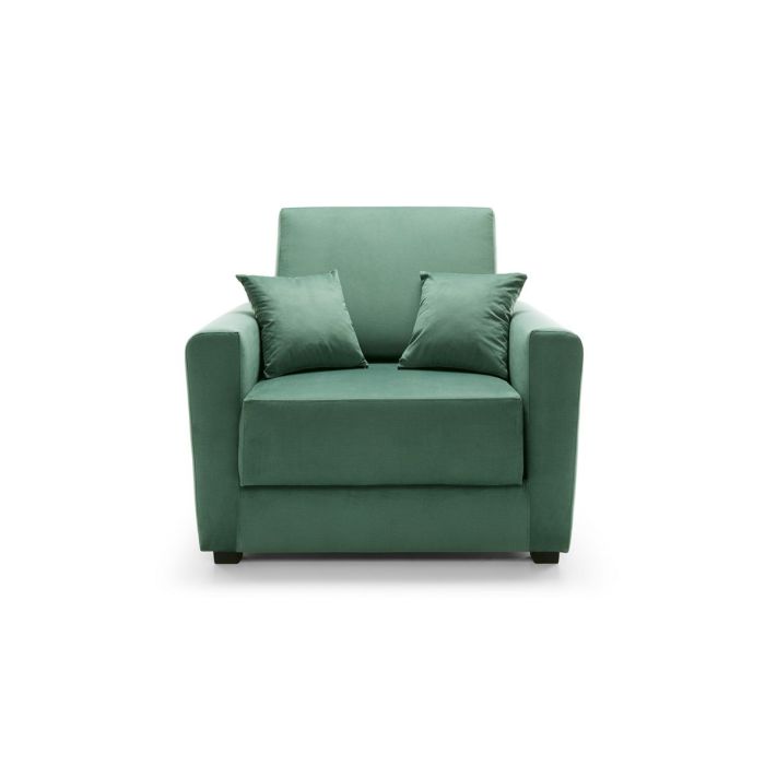 Bristol Velvet Armchair 1 Seater Sofabed - Green Fabric