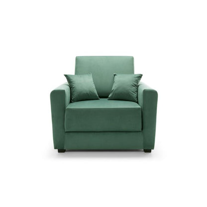 Bristol Velvet Armchair 1 Seater Sofabed - Green Fabric