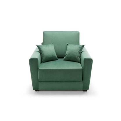 Bristol Velvet Armchair 1 Seater Sofabed - Green Fabric