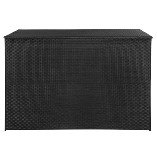 FURCO Black Poly Rattan Garden Storage Chest with Waterproof Liner