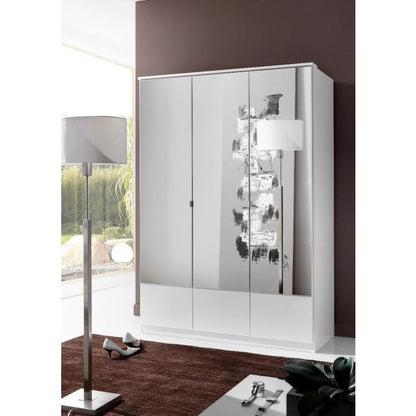 Inagu White 3 Door Mirrored Wardrobe | Classic Design with a Modern Touch