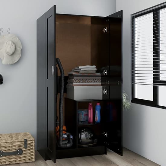 Inara Wooden Wardrobe With 2 Doors In Black