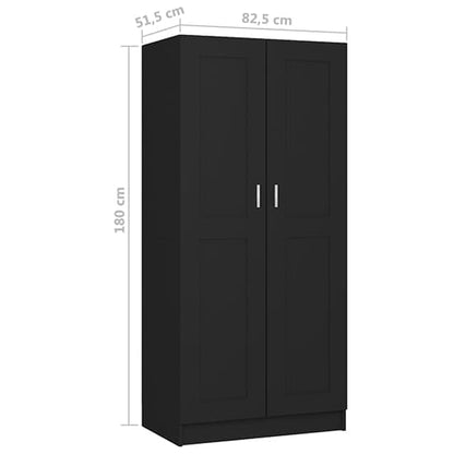 Inara Wooden Wardrobe With 2 Doors In Black