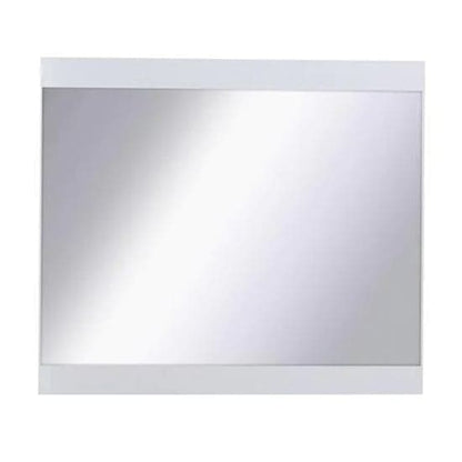 Iowa Modern Wall Mirror with White Gloss Frame - Stylish Home Decor