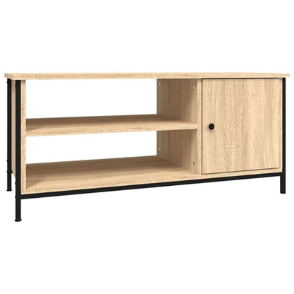 Furco Isabelle Sonoma Oak TV Stand with Storage Door and Shelf for Living Room