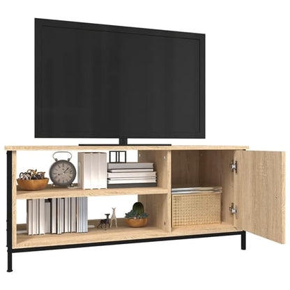 Furco Isabelle Sonoma Oak TV Stand with Storage Door and Shelf for Living Room