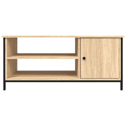 Furco Isabelle Sonoma Oak TV Stand with Storage Door and Shelf for Living Room