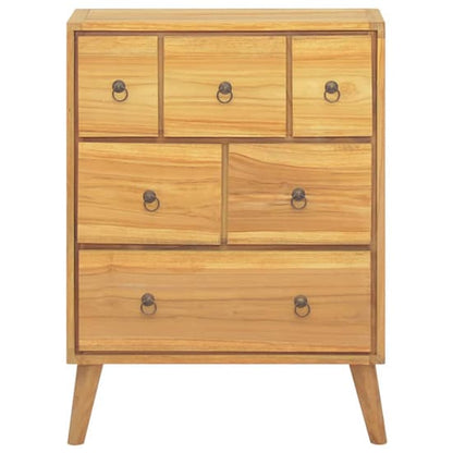 Jacop Solid Teak Wood Chest Of 6 Drawers In Natural