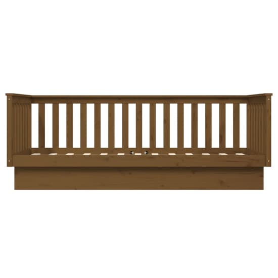 Solid Pine Wood Day Bed in Honey Brown Finish - Versatile Sofa and Sleeping Solution