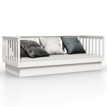 Furco Julia White Solid Pine Wood Day Bed – Versatile Twin Sofa Bed for Bedroom & Guest Room