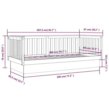 Furco Julia White Solid Pine Wood Day Bed – Versatile Twin Sofa Bed for Bedroom & Guest Room