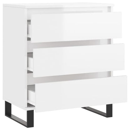 Kacia High Gloss Chest Of 3 Drawers In White