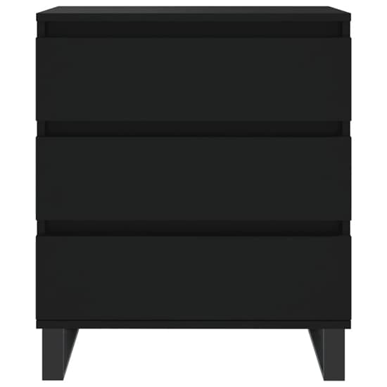 Kacia Wooden Chest Of 3 Drawers In Black