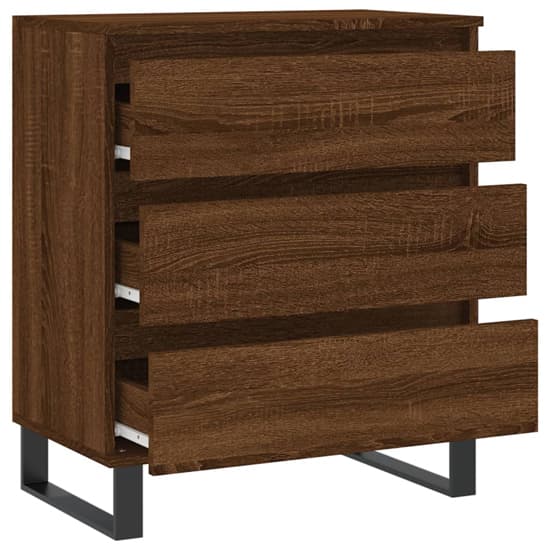 Kacia Wooden Chest Of 3 Drawers In Brown Oak