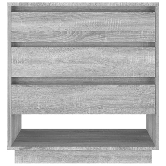 Kaelin Wooden Chest Of 3 Drawers In Grey Sonoma Oak