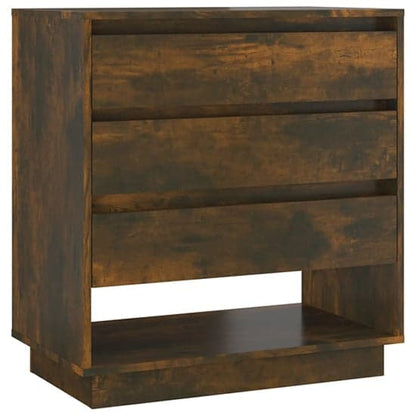 Kaelin Wooden Chest Of 3 Drawers In Smoked Oak