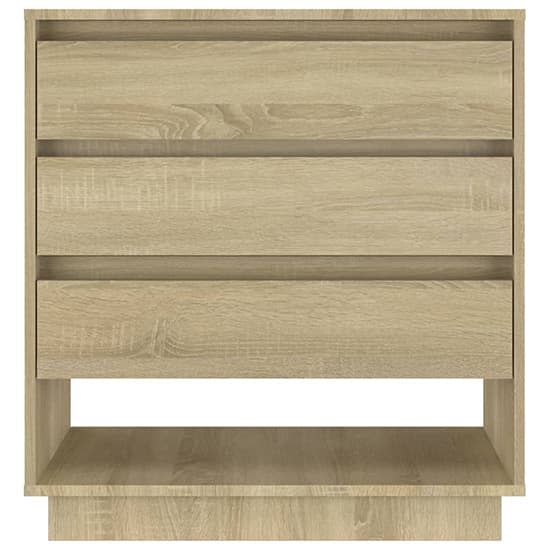 Kaelin Wooden Chest Of 3 Drawers In Sonoma Oak