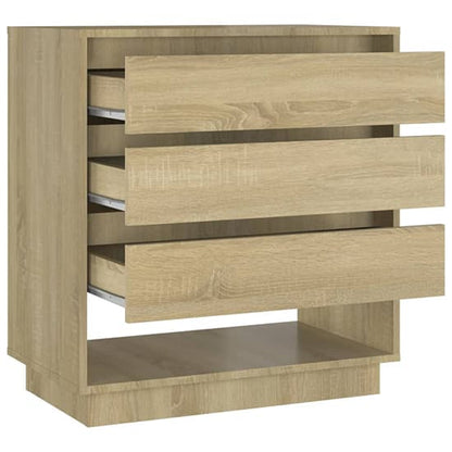 Kaelin Wooden Chest Of 3 Drawers In Sonoma Oak