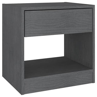 Kasia Pinewood Bedside Cabinet With 1 Drawer In Grey